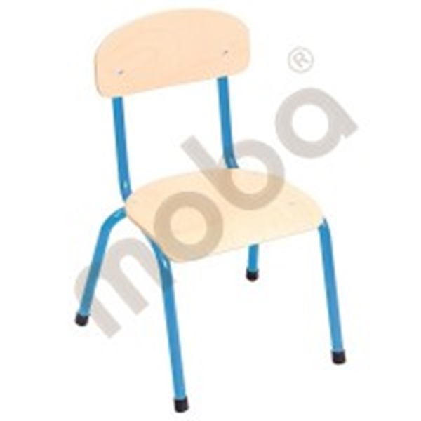 Image sur Chaise empilable Bambini 26 cm piétement bleu